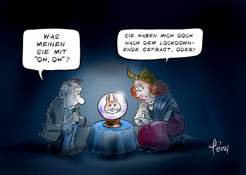 Paolo Calleri Karikaturist Freier Grafiker Illustrator Politische Karikatur Lockdown Ende Welt Deutschland Covid 19 Corona Virus Infektionen Neuinfektionen Tote Lockdown Shutdown Wirtschaft Gesellschaft Schulen Arbeit Soziales